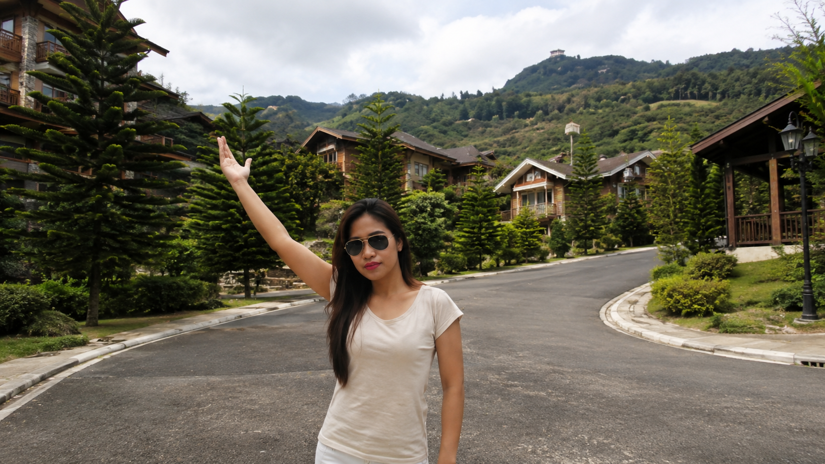 Residential streets and mountain homes in Tagaytay Highlands