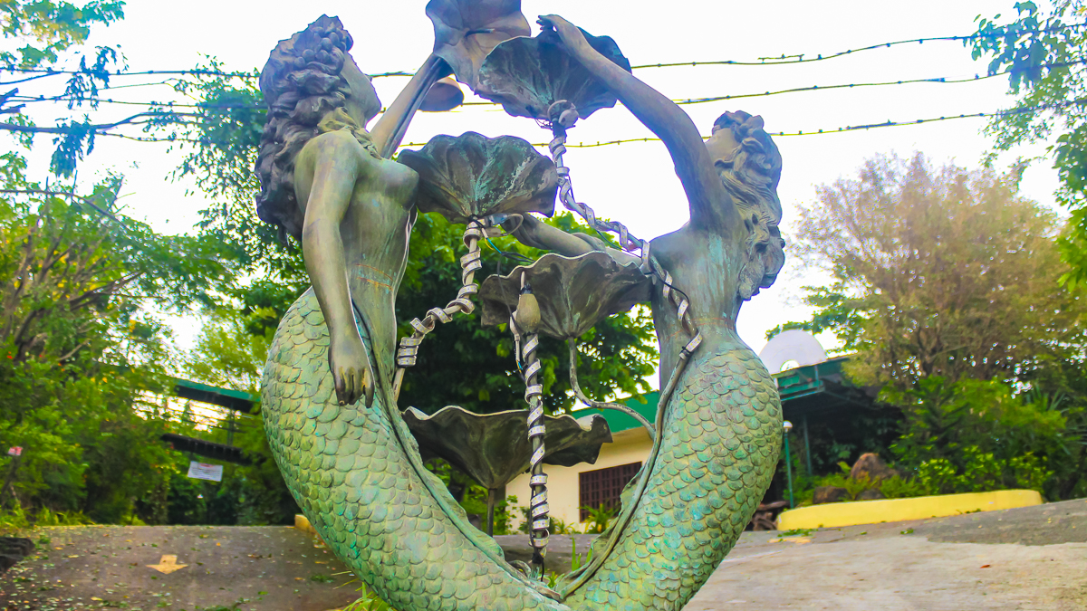 Mermaid fountain sculpture near the entrance area of Cloud 9 Antipolo in Rizal, Philippines.