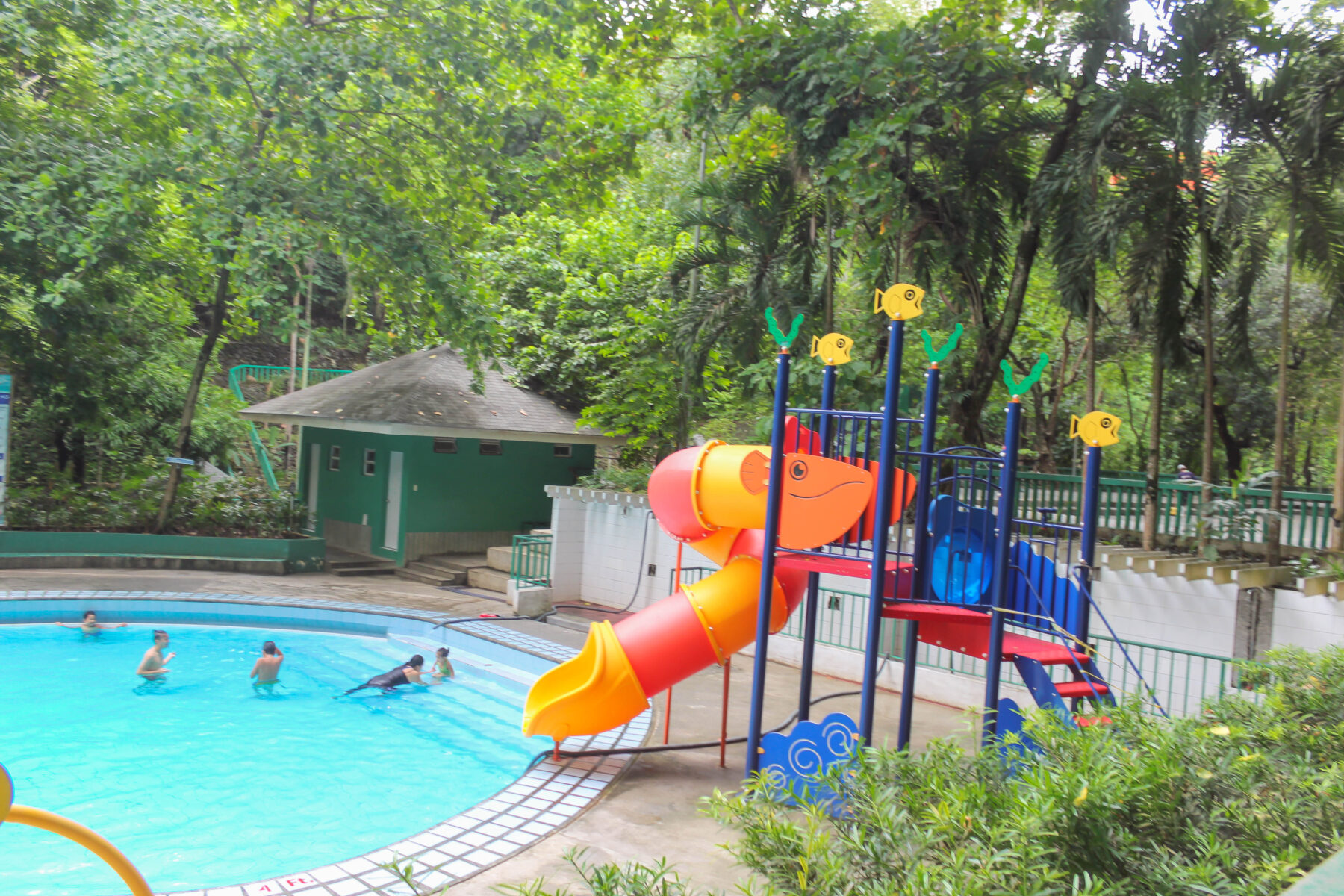 Swimming pool and children's play area at Hinulugang Taktak Falls in Antipolo, Rizal