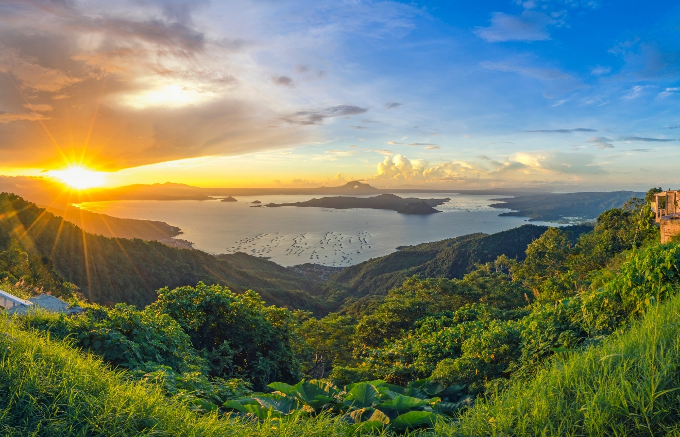 Fog over Taal Volcano at Tagaytay tourist spots where Manila escapes for psychological reset.