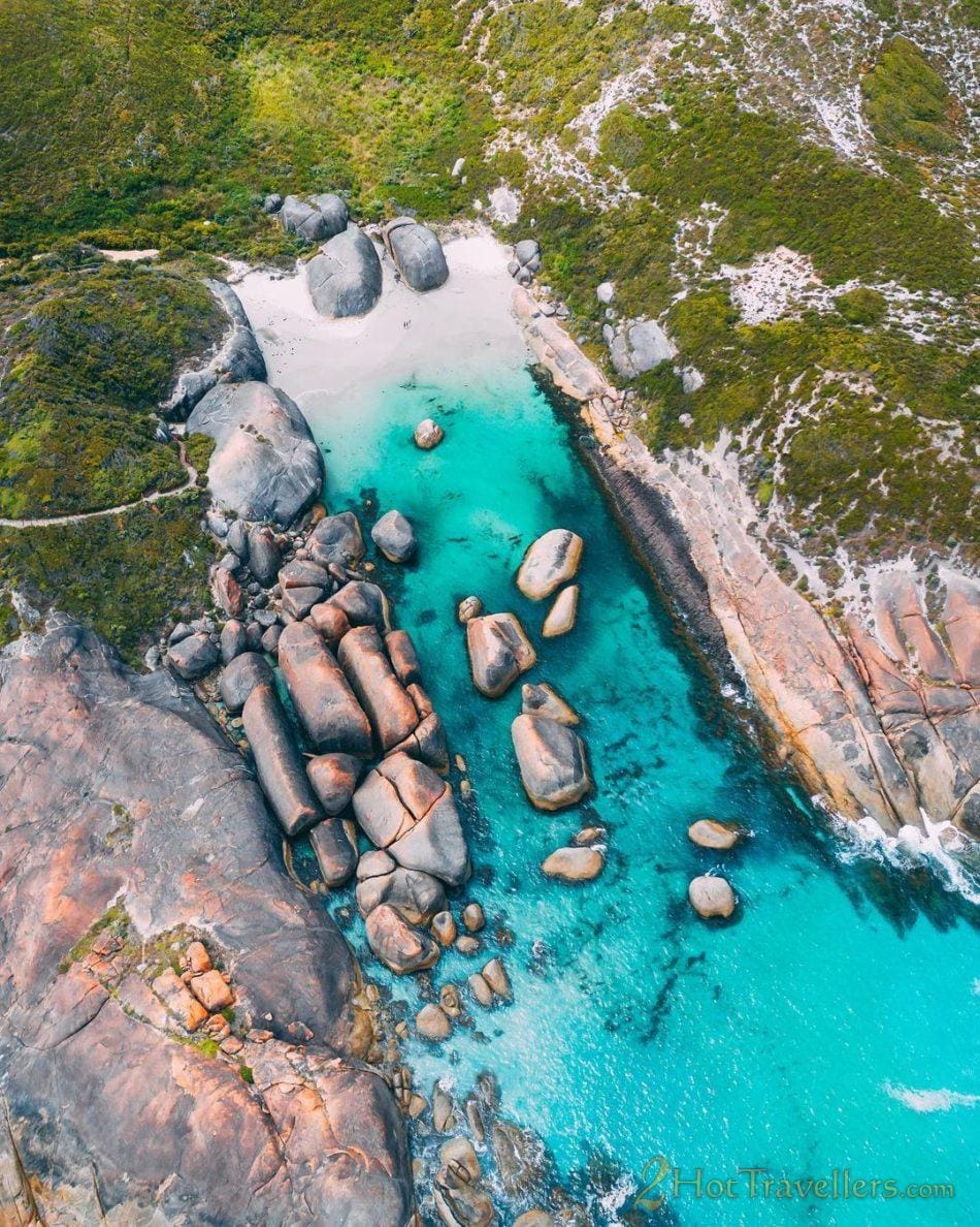 Swimming Spots in Australia: Wild Waterfalls & Lakes Swimming Spots in Australia - Elephant Rocks aerial view