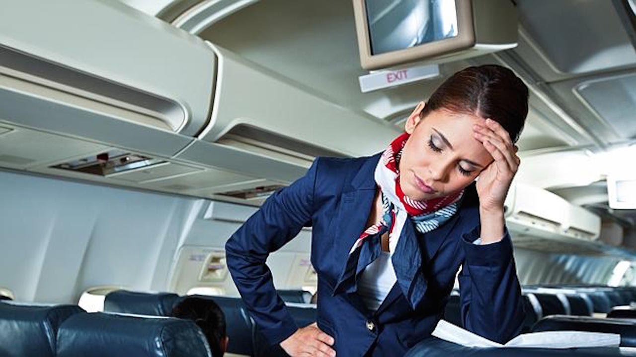 Flight attendant fatigue showing the hidden cost of flight attendant life reality during long shifts